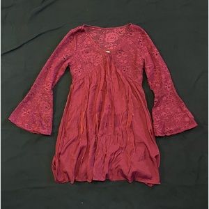 Altar’d State Maroon Lace Dress